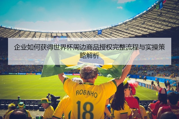 企业如何获得世界杯周边商品授权完整流程与实操策略解析