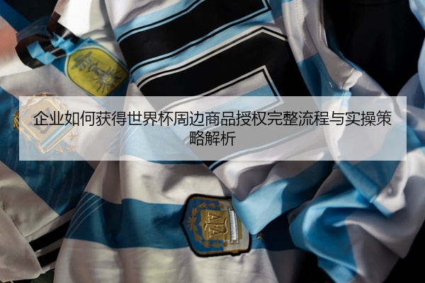 企业如何获得世界杯周边商品授权完整流程与实操策略解析